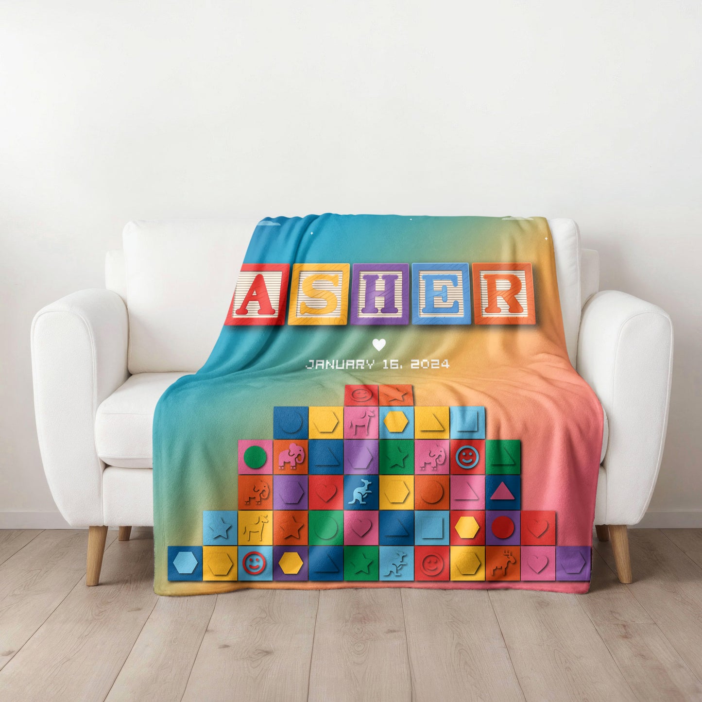 Letter Love Blanket - Blocks