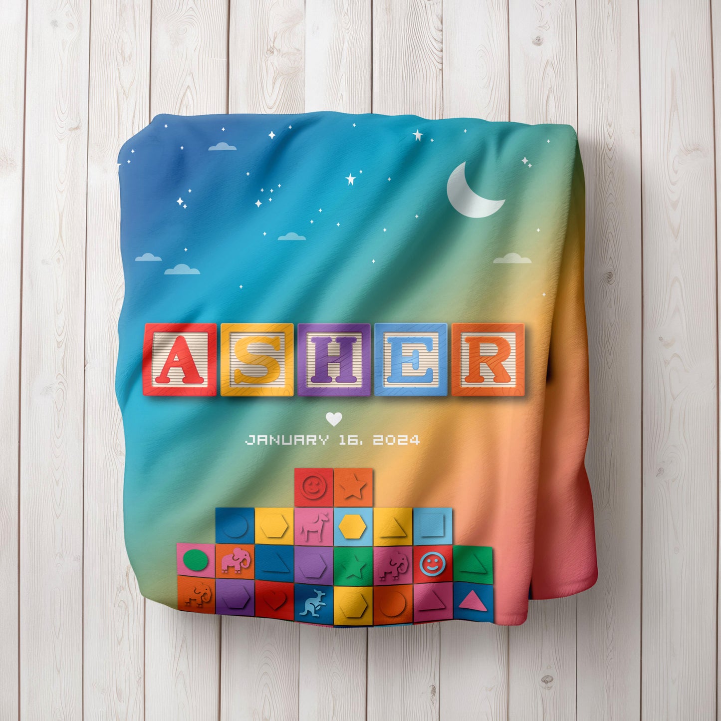 Letter Love Blanket - Blocks