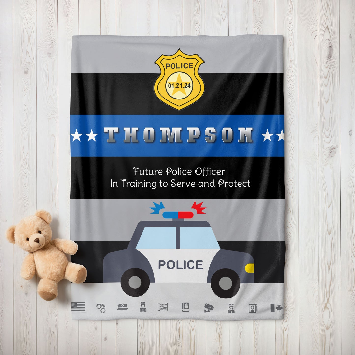 Future Hero Blanket - Police Officer