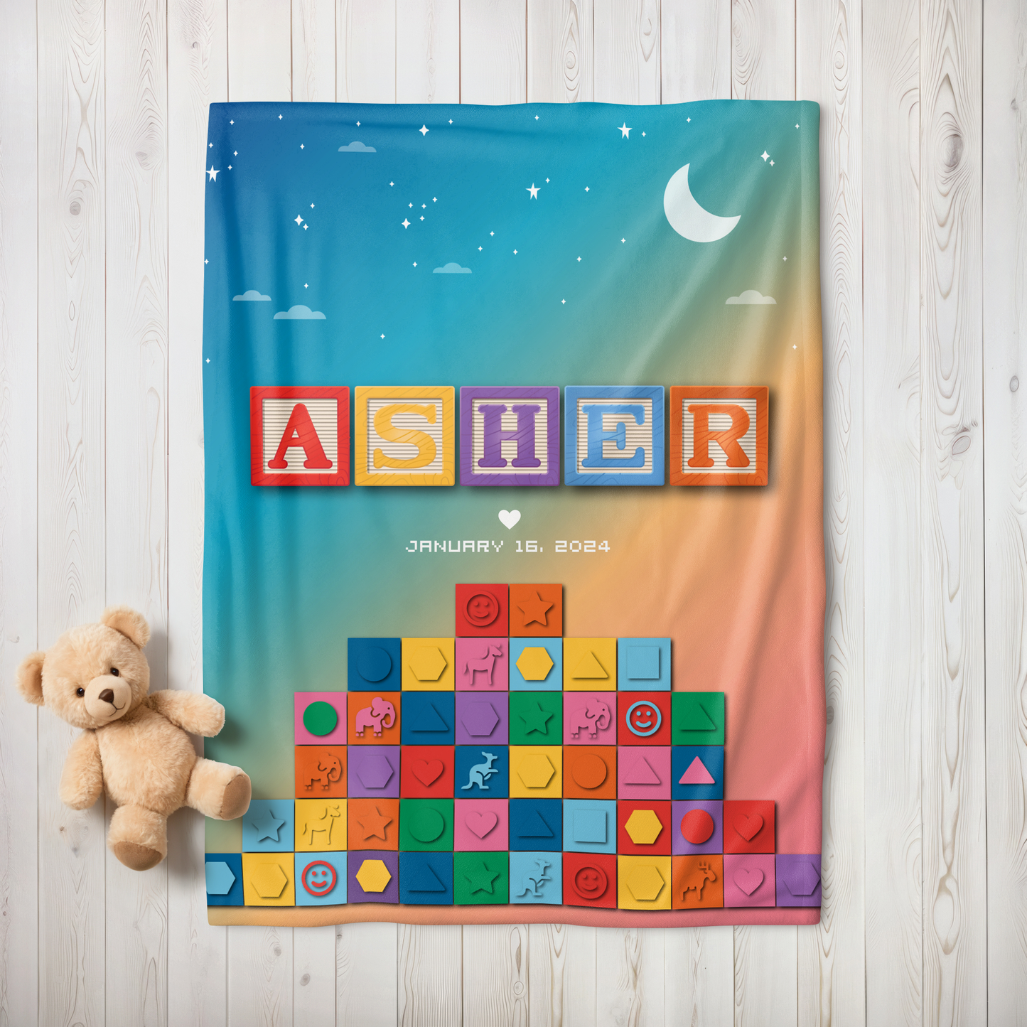 Letter Love Blanket - Blocks